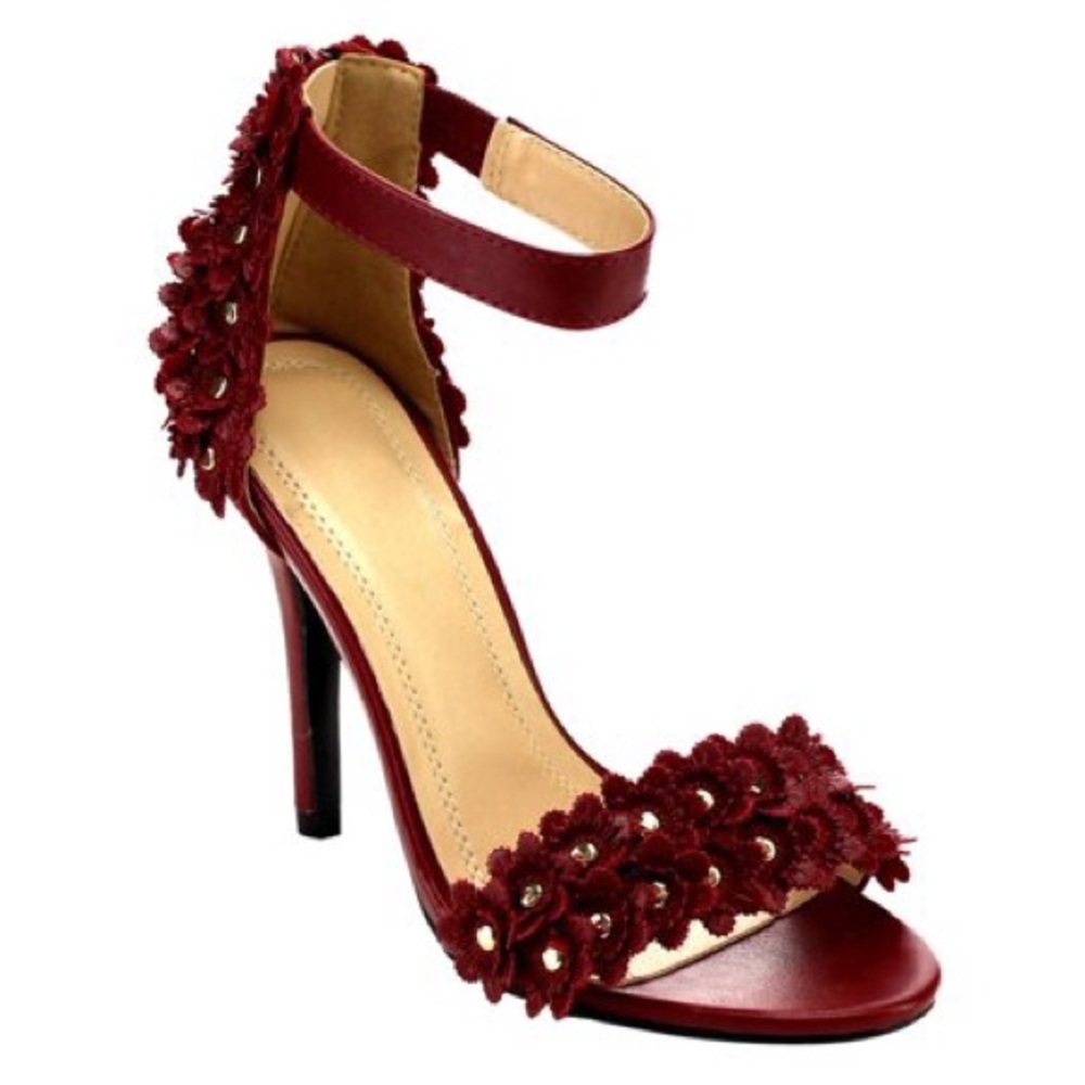 Chase + Chloe Edward Floral Ankle Strap Sandal NWT